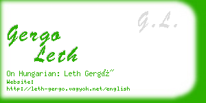 gergo leth business card